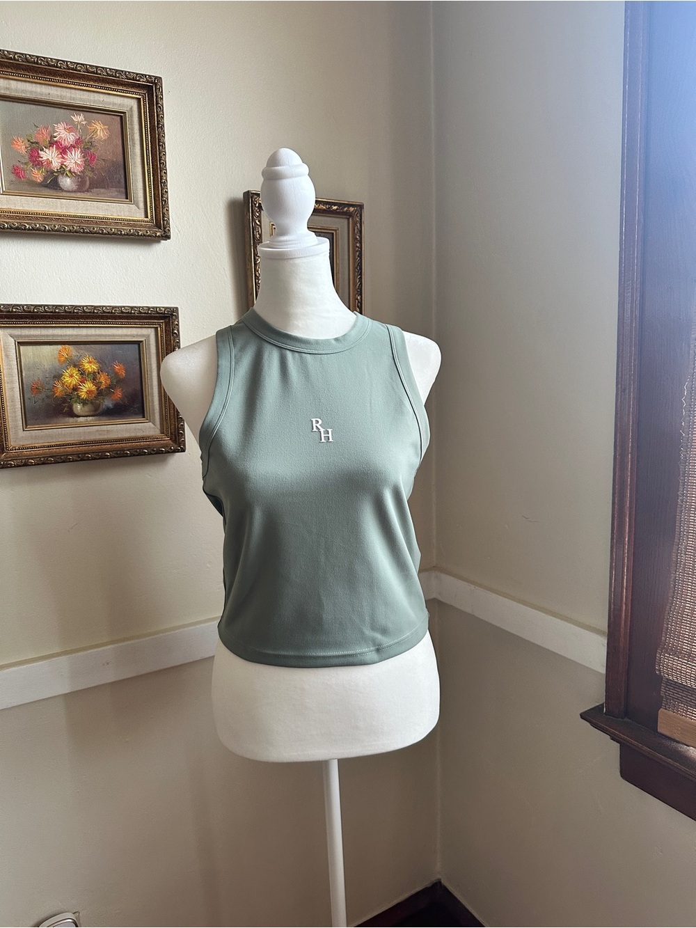 NWT Farfetch Recreational Habits Sleeveless Tank Top in Sage Green S Niche Brand